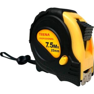 Ferramentas Trena Emborrachado Completa, Fita Branca, Imã e 3 Travas 7,5M x 25mm