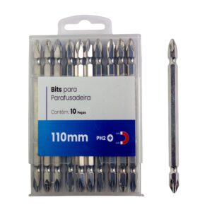 Bits Para Parafusadeira 10 Peças 110mm - PH2