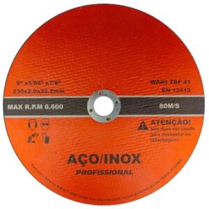 Disco de Corte Abrasivo Aço Inox ECCO 230x22,23mm