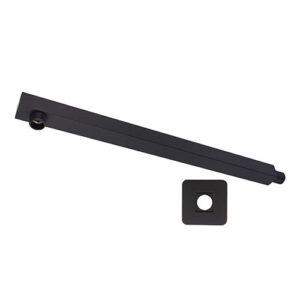 Braço de Ducha Quadrado 400mm Luxo - Preto