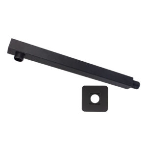 Braço de Ducha Quadrado 300mm Luxo - Preto