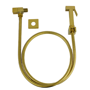 Kit Engate Dourado Incluso: Engate - Gatilho - Registro - Suporte - Canopla