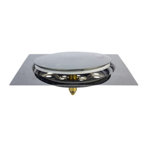 Ralo Click Quadrado Inox Grafite 15cm