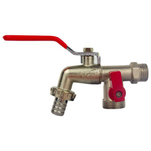 Torneira Esfera Máquina e Tanque Metal 1/2" x 3/4" x 3/4"