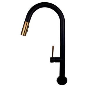 Torneira Monocomando Extensível Preto fosco Misturador C/ Sensor 44cm