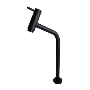 Torneira Link Lavatório Inox Preta Bica Alta 42cm