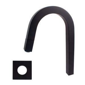 Torneira Quadrada Fria Clean Preto