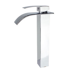 Torneira Cascata Alta Misturador Água Quente e Fria Cromado 30cm